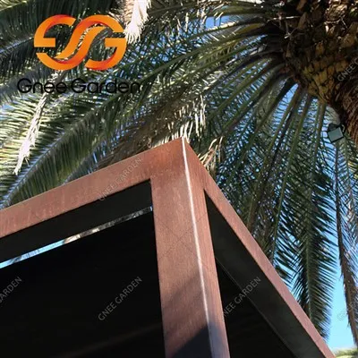 Çatılı Corten Çelik Pergola