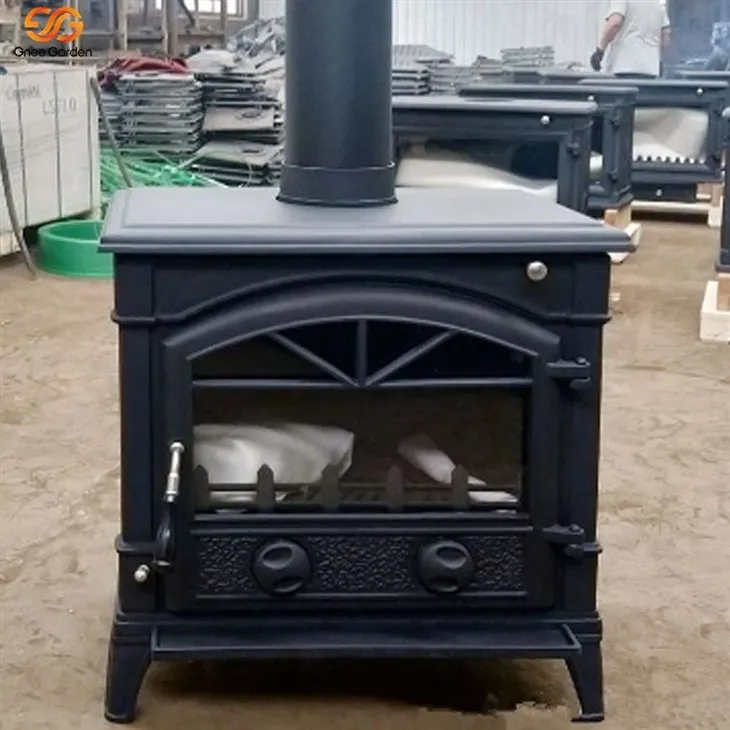cast iron wood burner outdoor