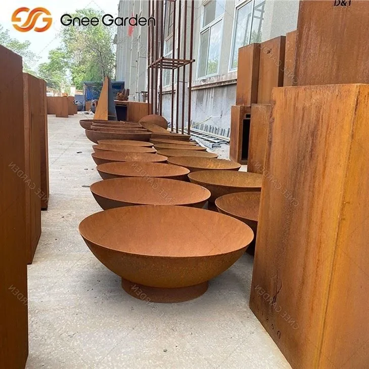 Corten Contemporary Fire Pit Rustic Look