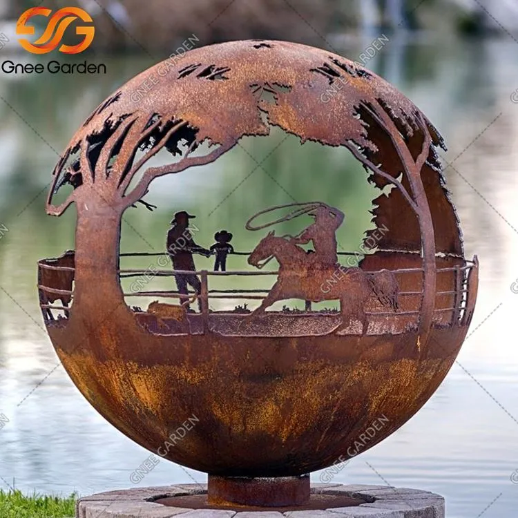 Corten Cow Boy Ateş Topu