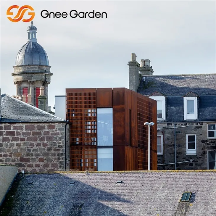 Corten Metal Kaplama Duvarı Rustik Dayanıklı