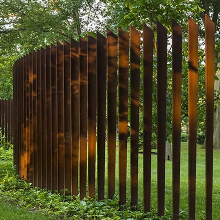 Corten Metal Bahçe Çiti