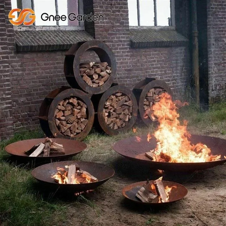 Corten Steel Fire Bowl Bahçe Yeri