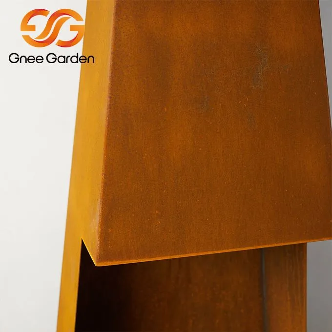 Corten Çelik Şömine Odun Yakma