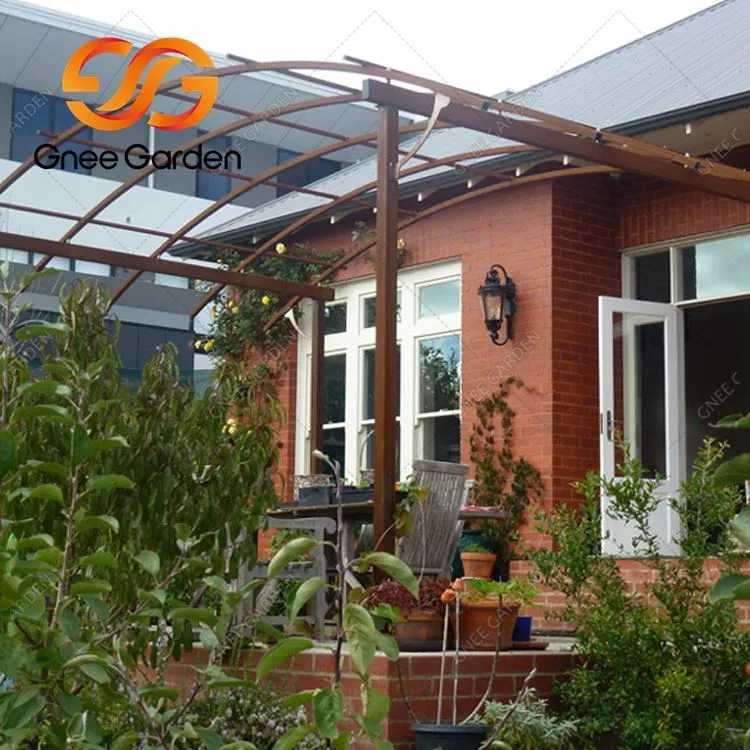 Corten Çelik Metal Bahçe Gazebo