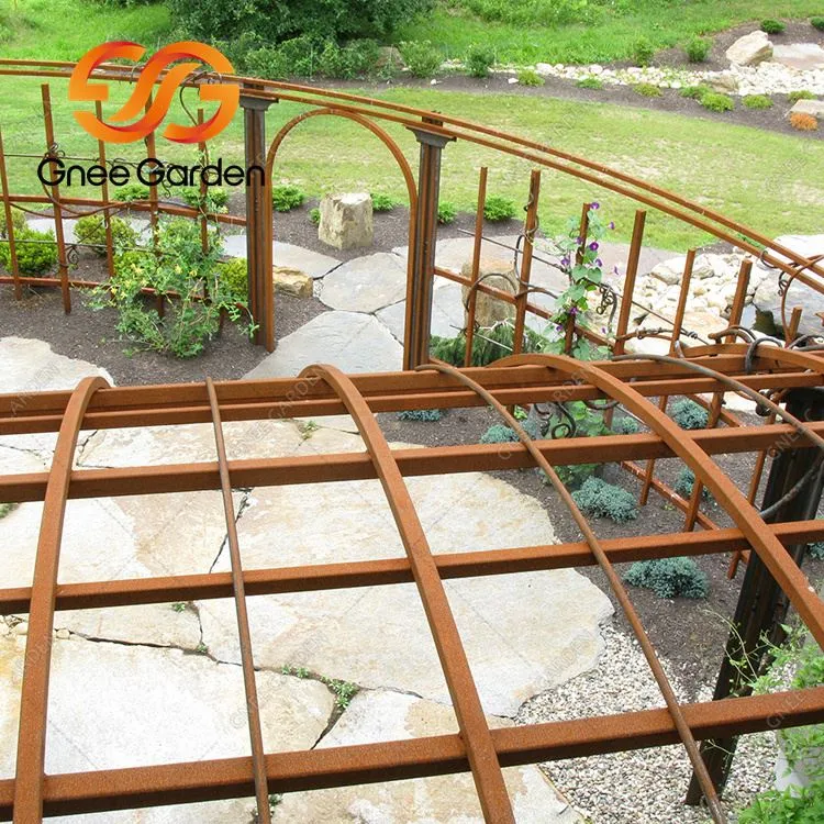Corten Çelik Metal Çatı Ekranı Ev Gazebo