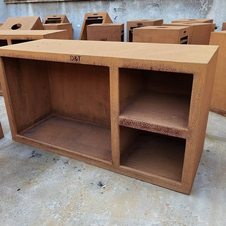 Corten Steel Outdoor Charcoal BBQ Grill