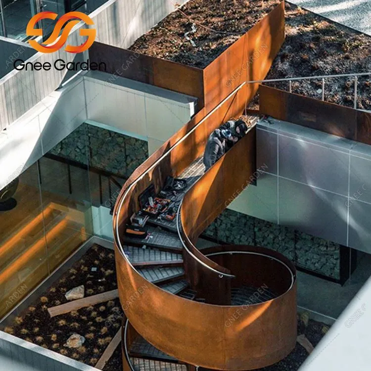 Corten Çelik Dış Mekan Pas Peyzaj Kenarı