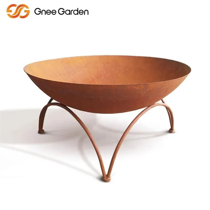 Corten Steel Square Fire Pit Veranda