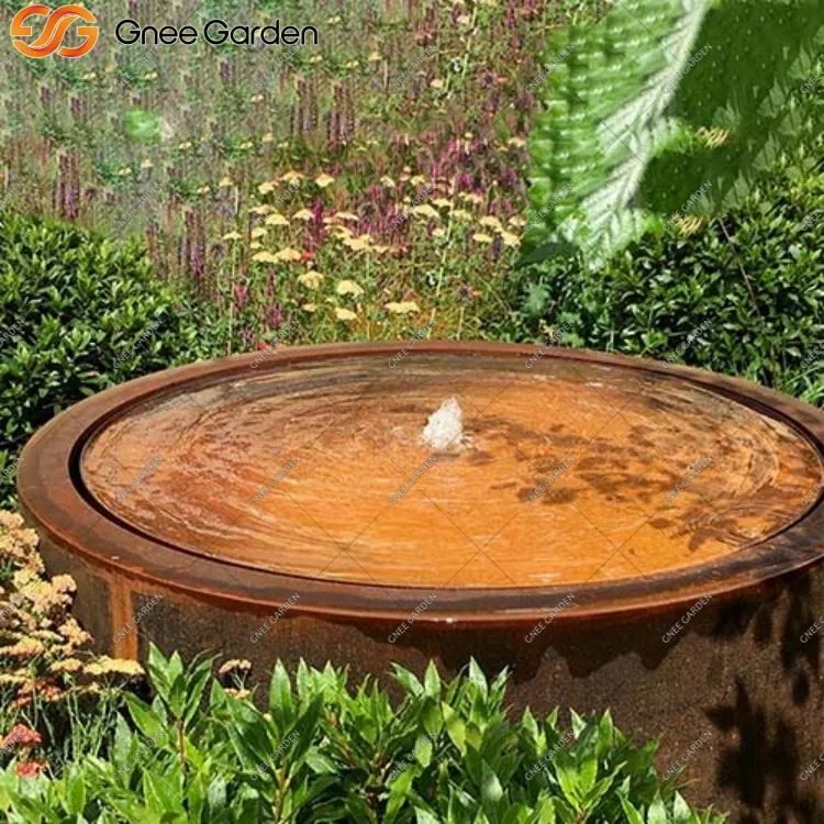 Bahçe Peyzajı İçin Corten Çelik Su Özelliği