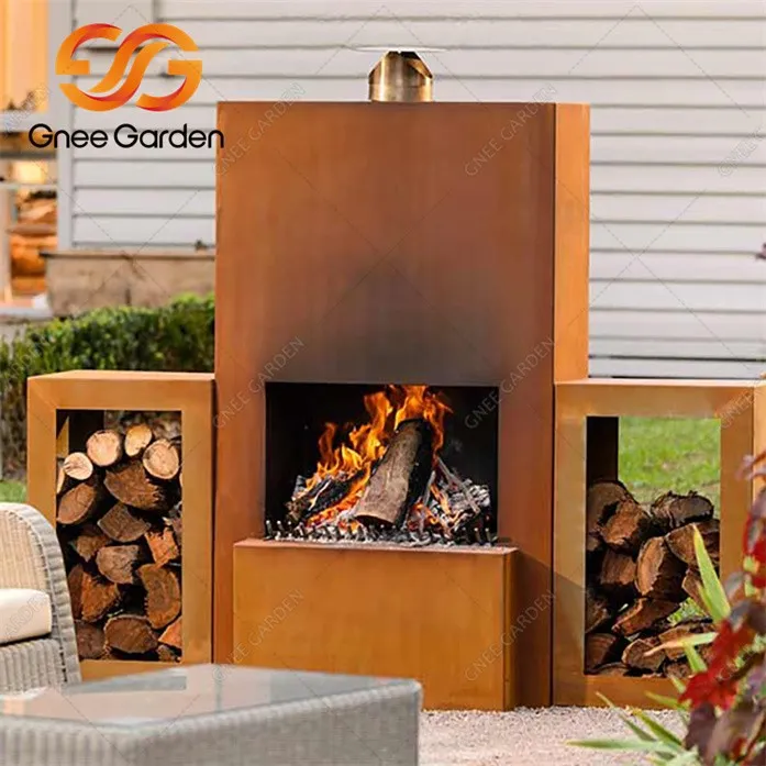 corten steel homemade outdoor fire pit