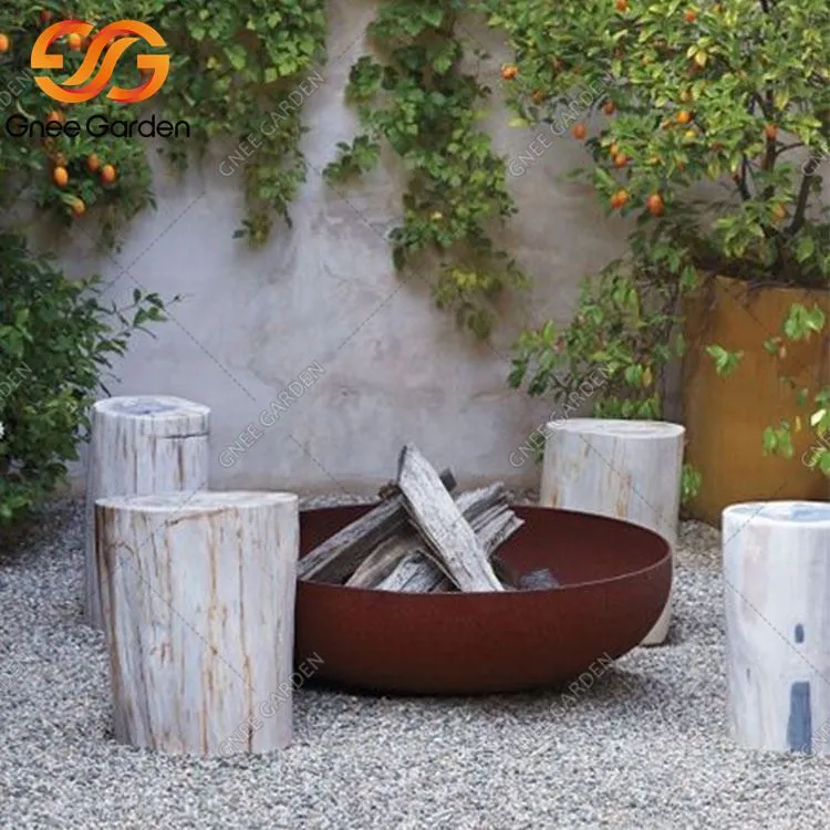 Corten Çelik Odun Yakma