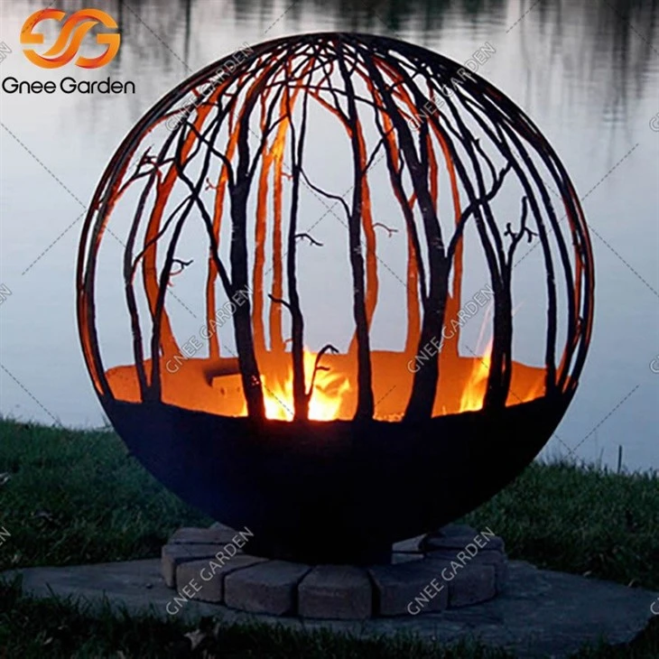 corten Fire Pit Spheres