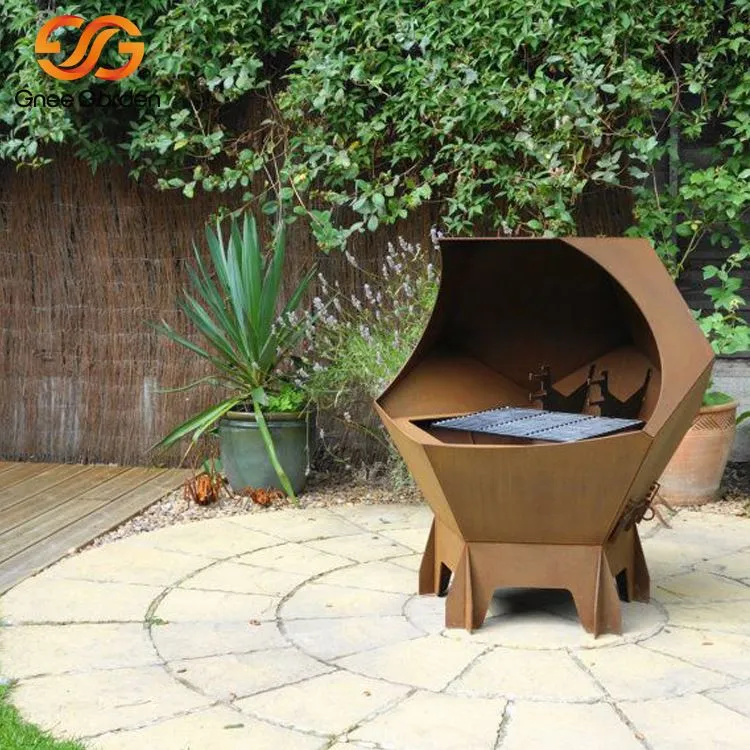 Yaratıcı Corten Çelik Barbekü Tasarımı