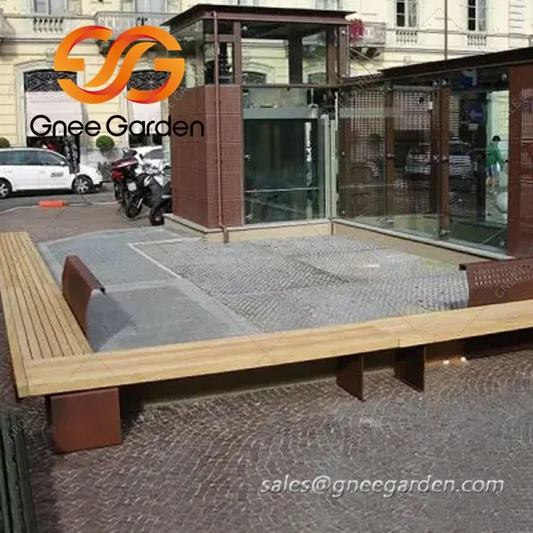 Özel Boyut Corten Çelik Dış Mekan Mobilyaları