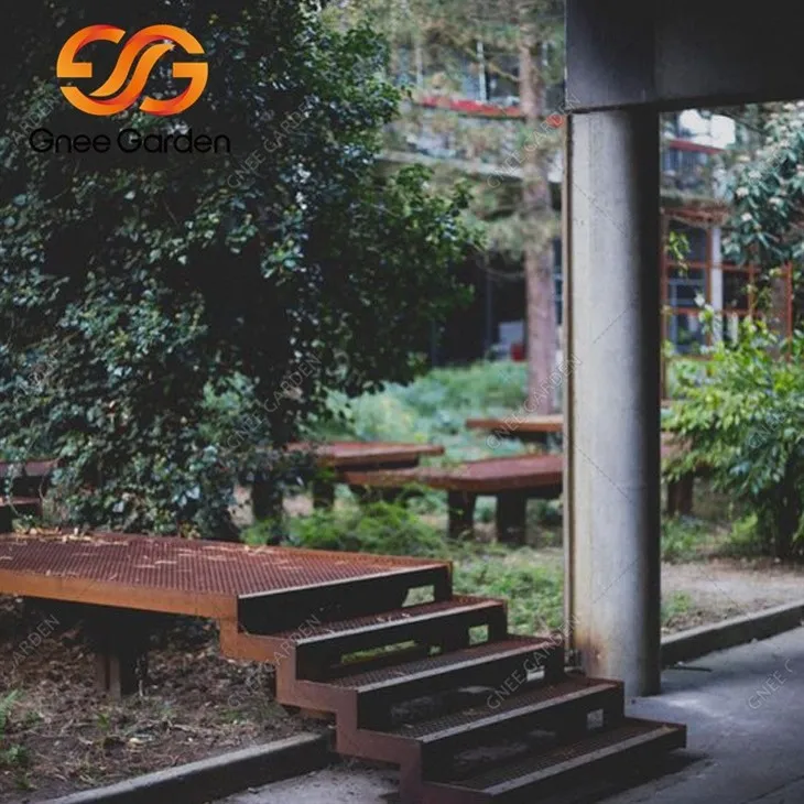 Custom Made Garden Steps Corten Steel