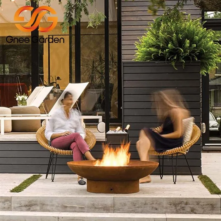 Outdoor garden corten steel fire pit
