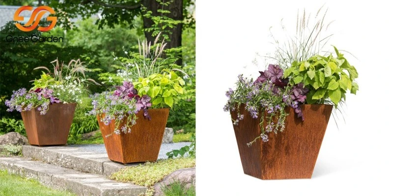 rusty planter boxes rusty planter boxes