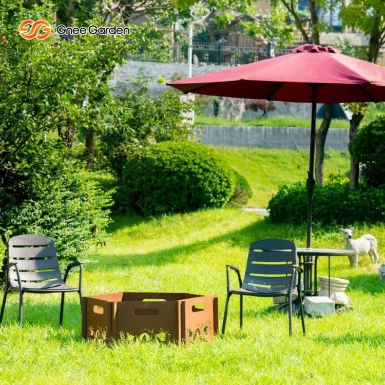 Modern Açık Corten Çelik Ateş Çukuru