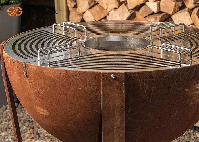 Durable Corten Steel BBQ Grill Charcoal Durable Corten Steel BBQ Grill Charcoal