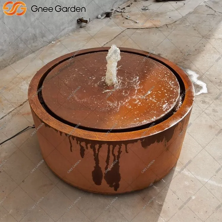 Dahili Pompalı Dış Mekan Corten Su Özelliği