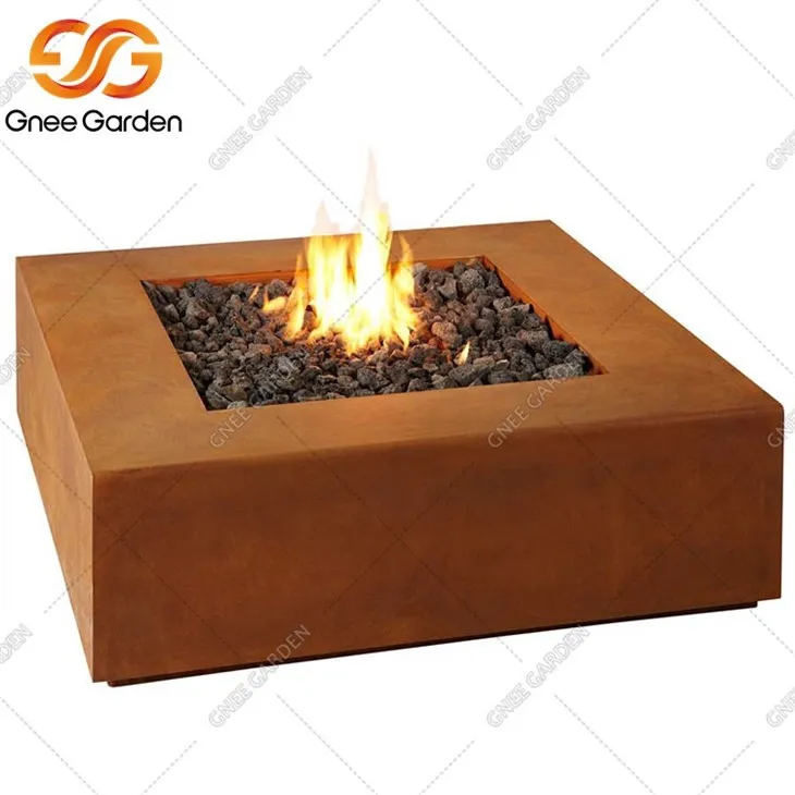  corten gas fire pit