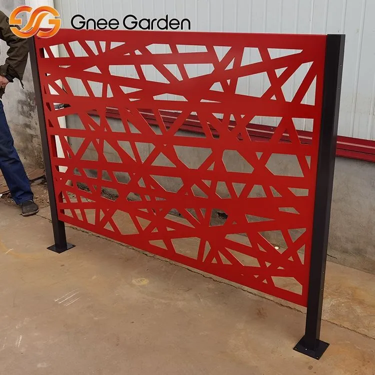 Kırmızı Karmaşık Çizgi Corten Metal Bölme