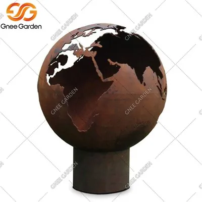 Corten Globe Yuvarlak Top Ateş Çukuru