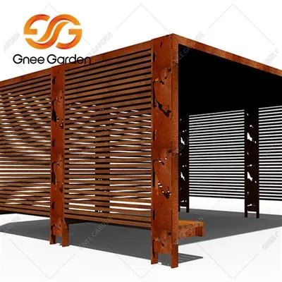 Corten Steel Ucuz Açık Bahçe Gazebo