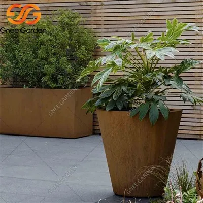 Corten Çelik Bahçe Saksıları