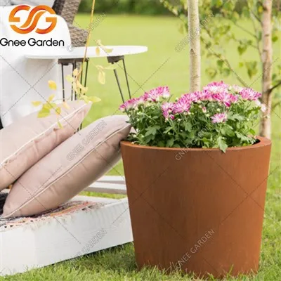 Modern Corten Çelik Saksılar