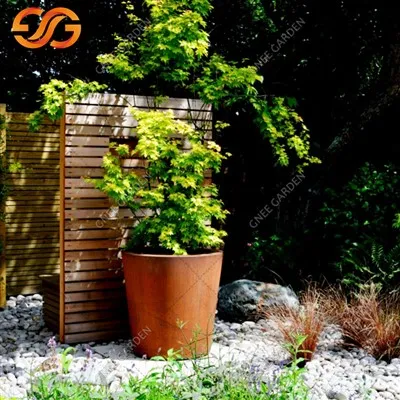 çevre dostu paslı çelik saksı